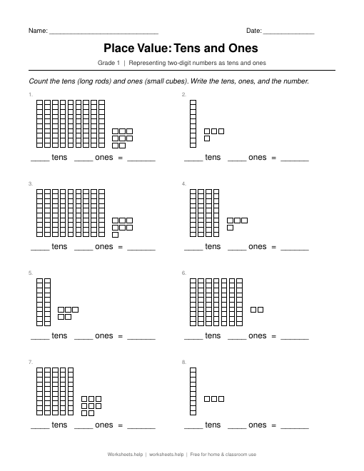 Preview of Place Value: Tens and Ones worksheet